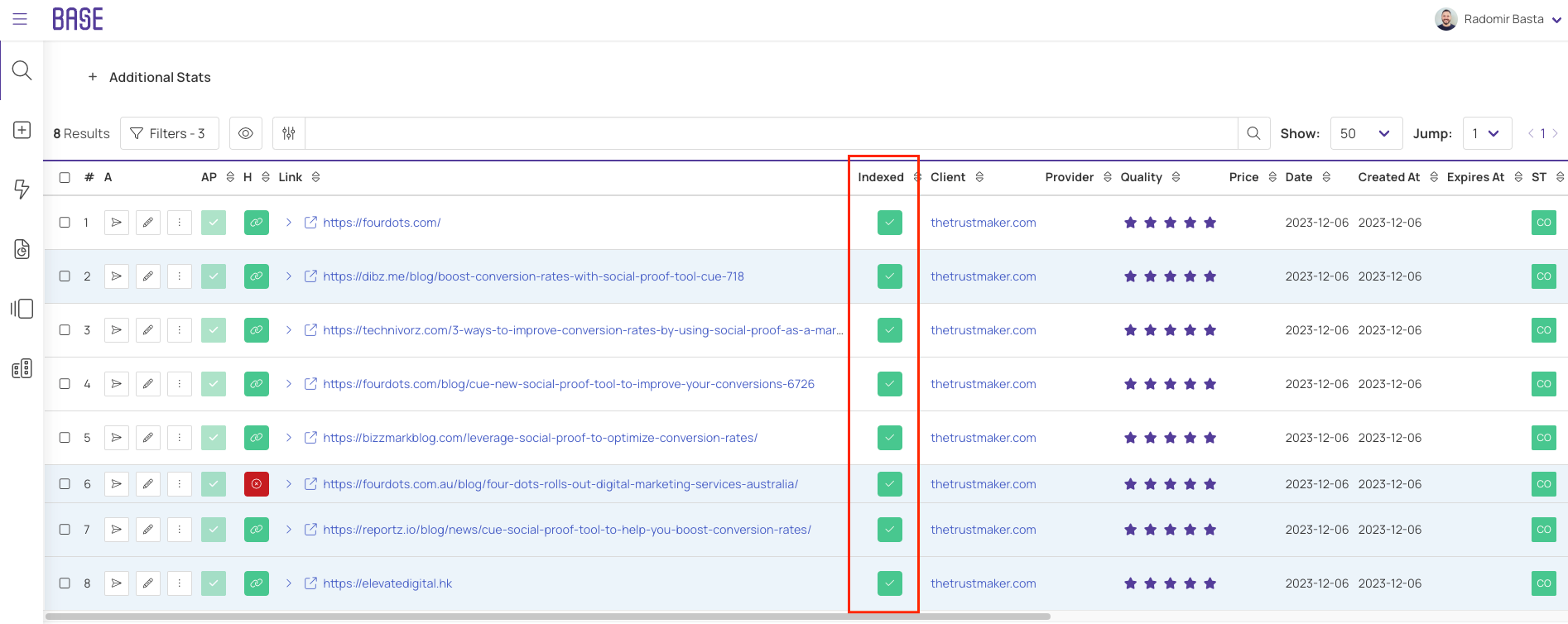 Google Link Index Checker